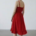 Vestido rojo con bordado