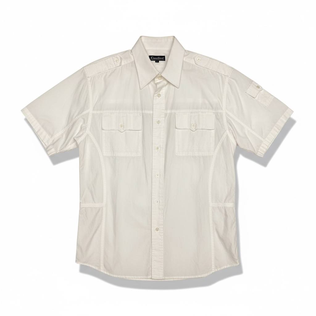 Camisa de algodón con cinta palmita