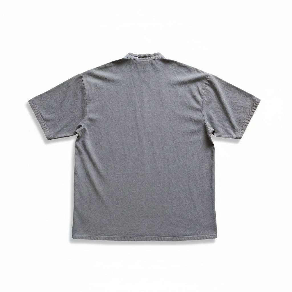 Camisa gris de manta con tejido