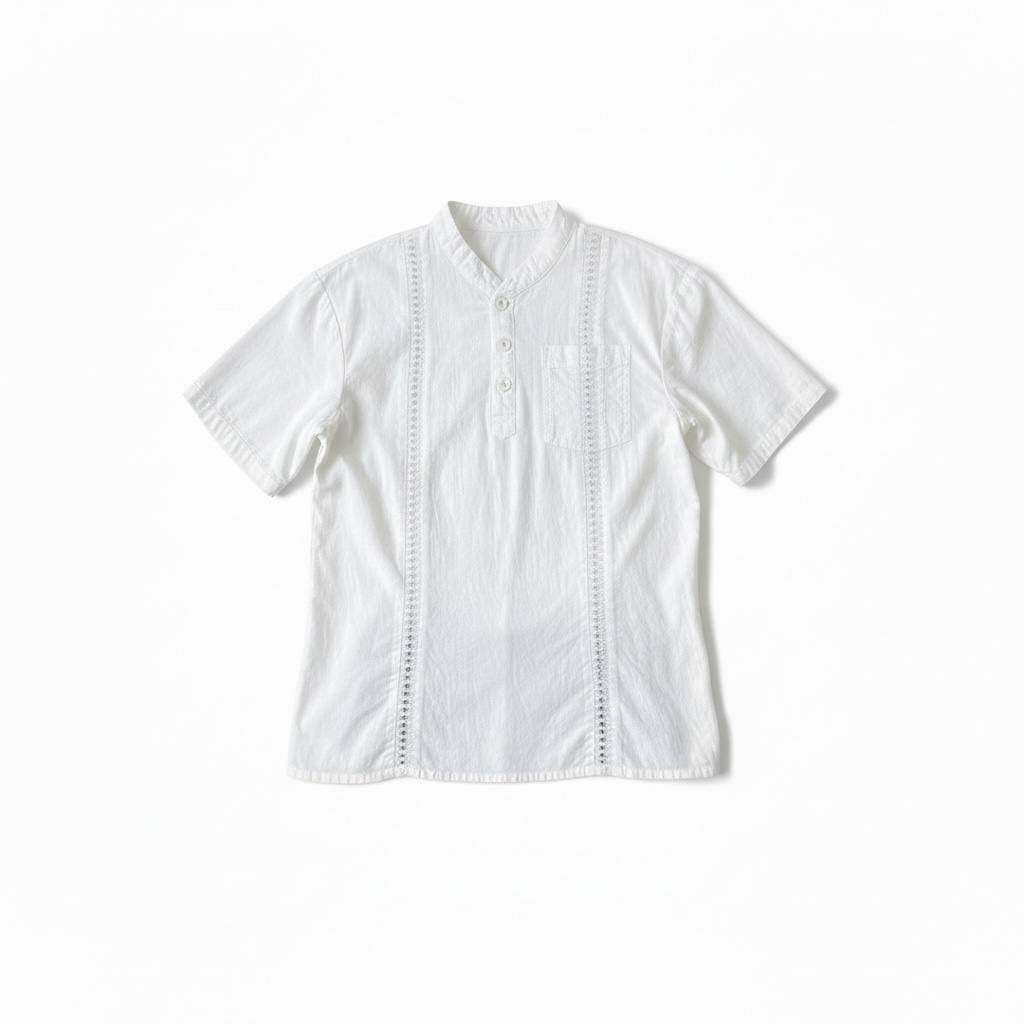 Camisa de manta con tejido