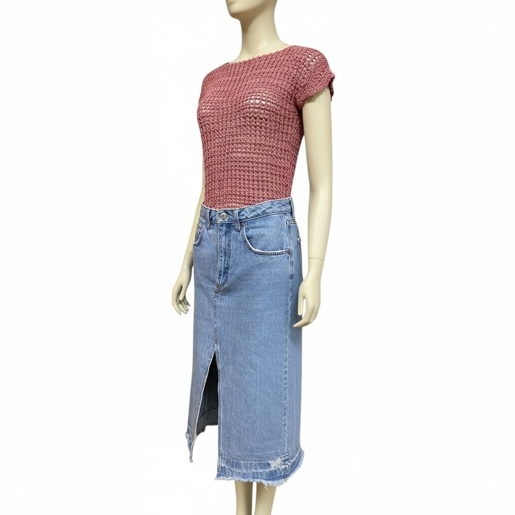 Falda de mezclilla Pull & Bear