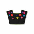 Crop top bordado a mano