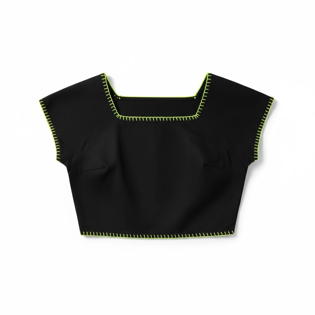 Crop top bordado a mano