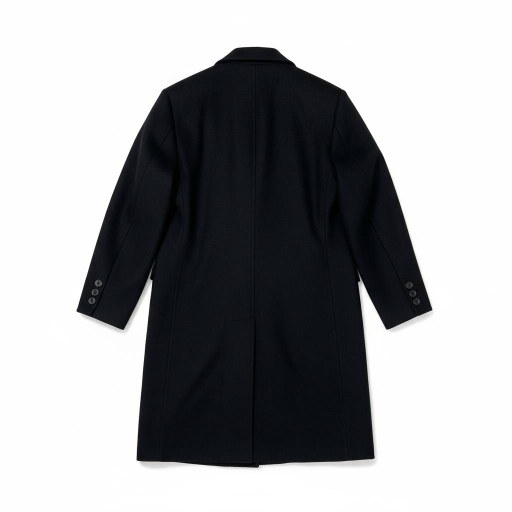 Abrigo vintage negro de lana
