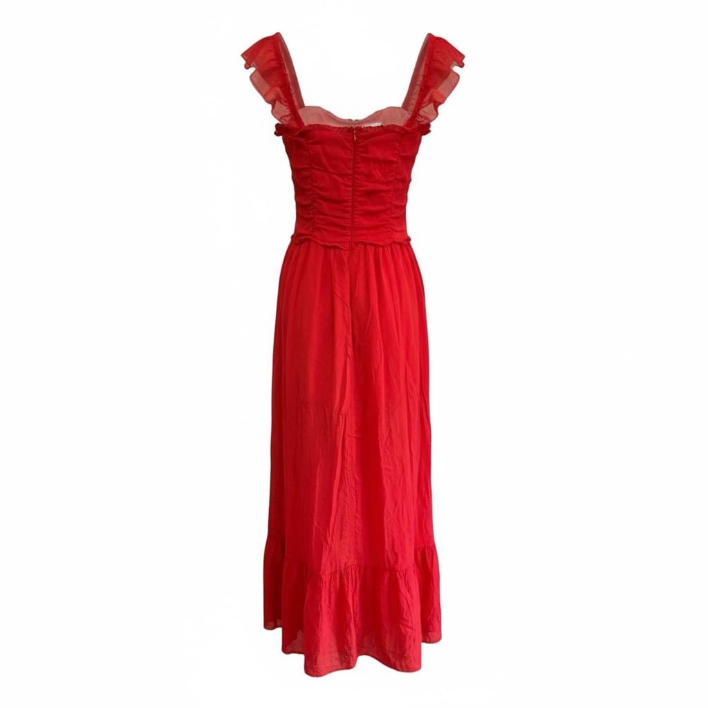 Vestido casual largo rojo