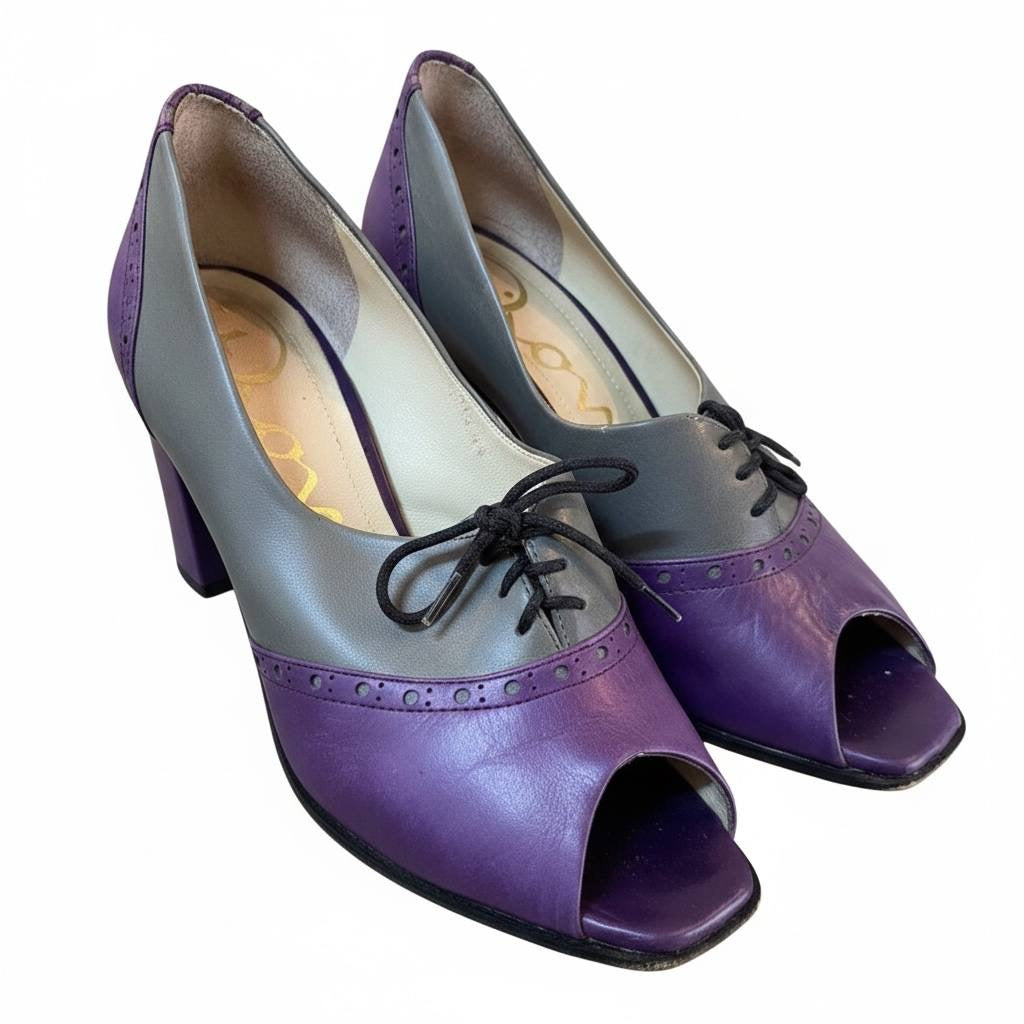 Zapatos de tacones estilo Oxford peep-toe