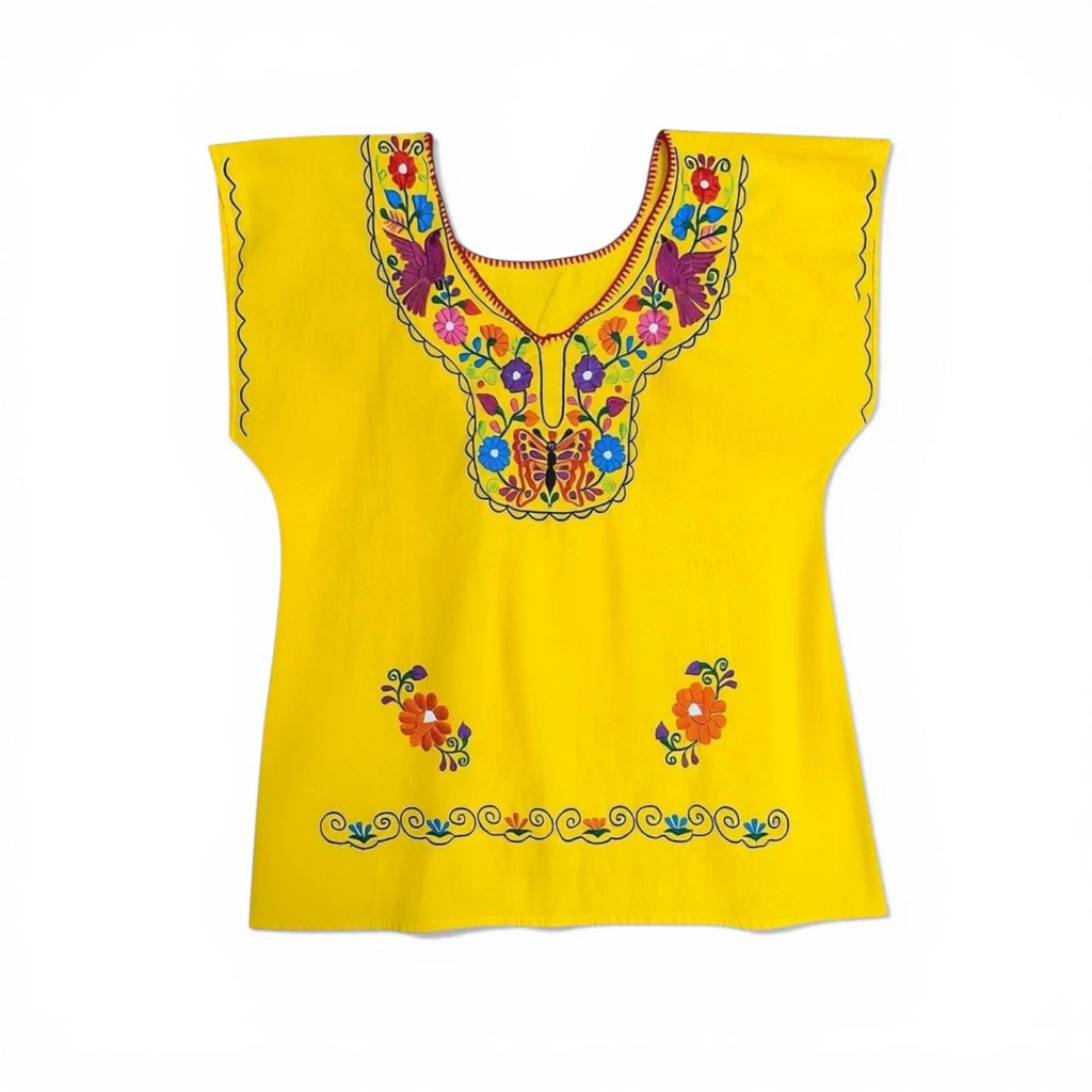 Blusa tradicional con bordado a máquina