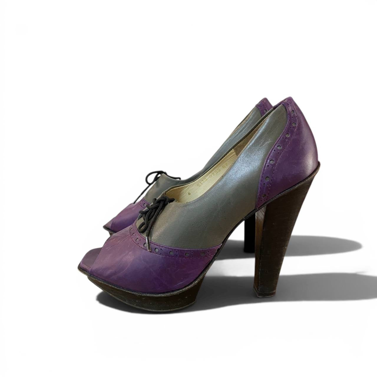 Zapatos de tacones estilo Oxford peep-toe