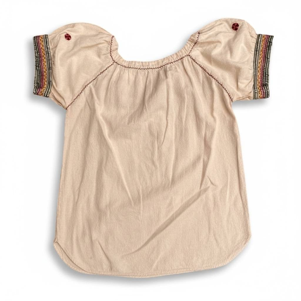 Blusa artesanal con tejido tradicional Chiapaneco
