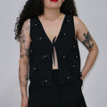 Chaleco negro moños