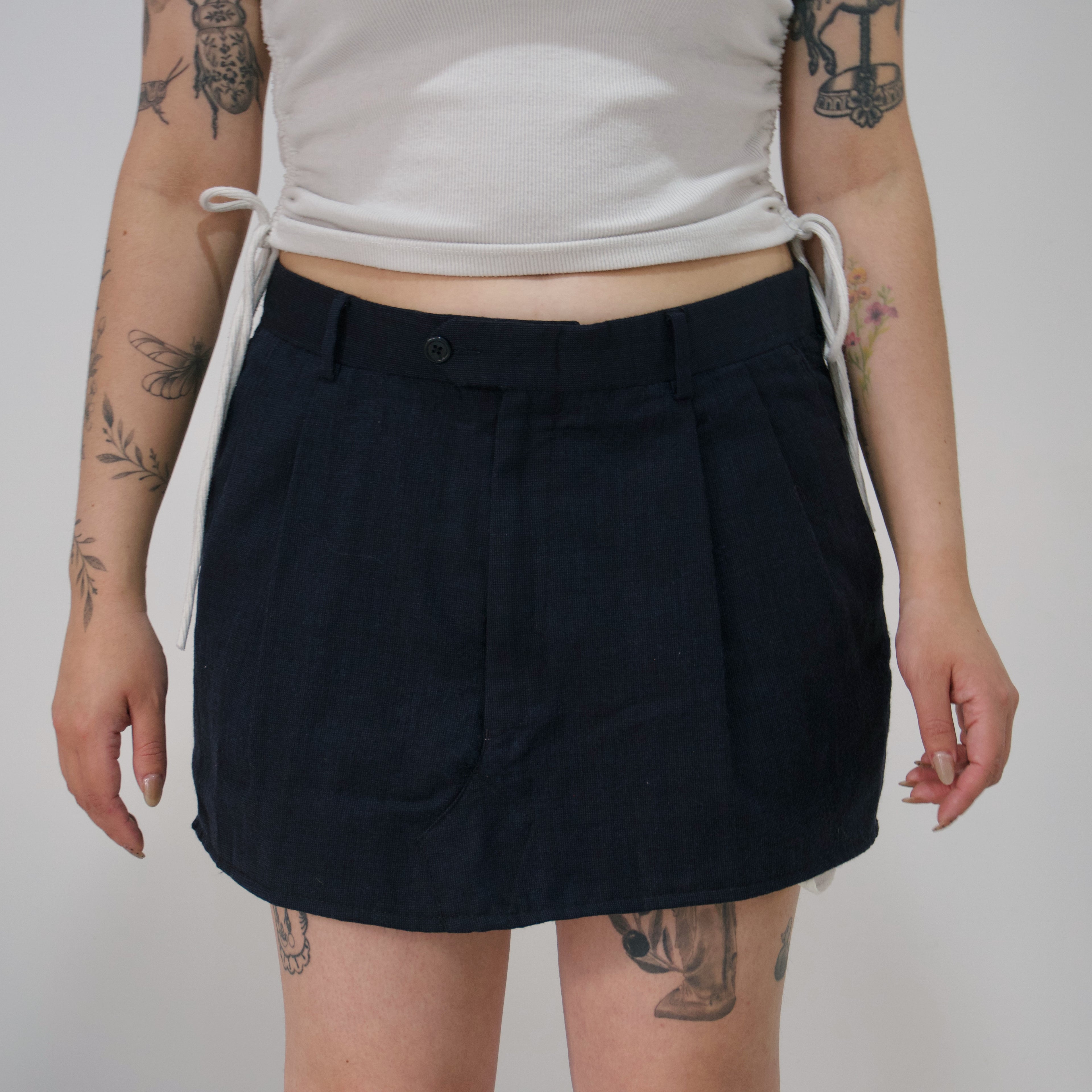 Mini falda azul marino