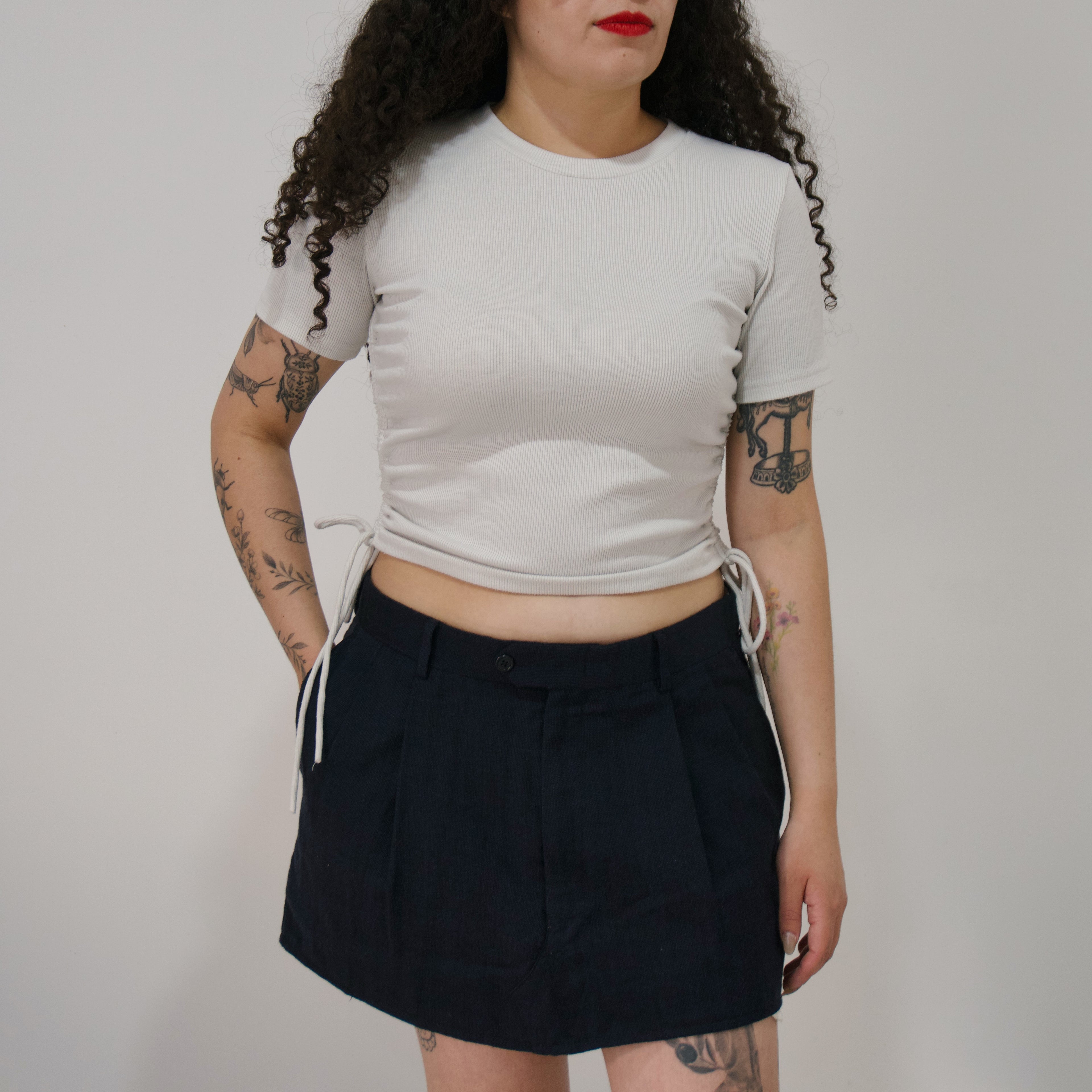 Mini falda azul marino