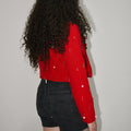Cropped blazer con colgantes