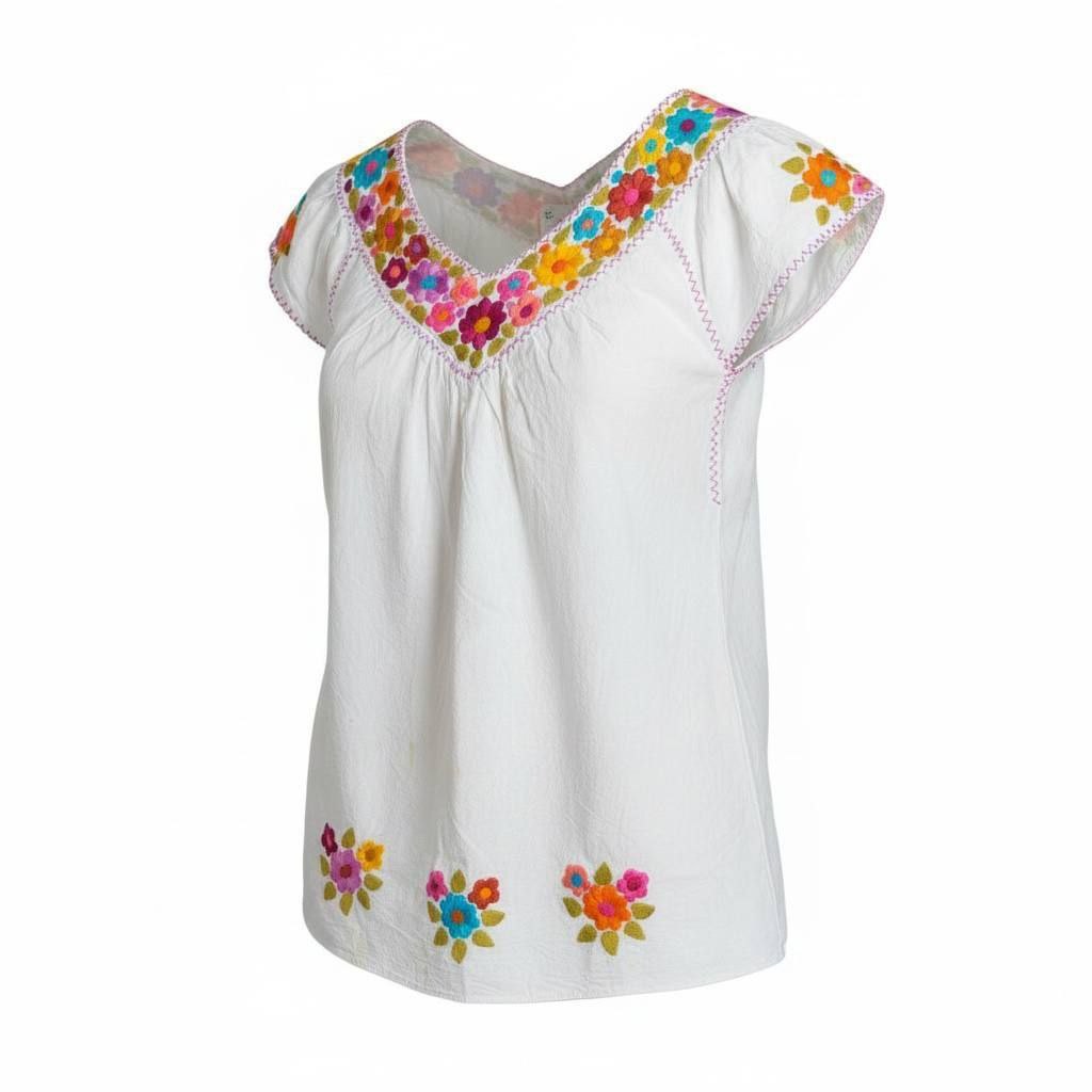 Blusa con bordado a mano
