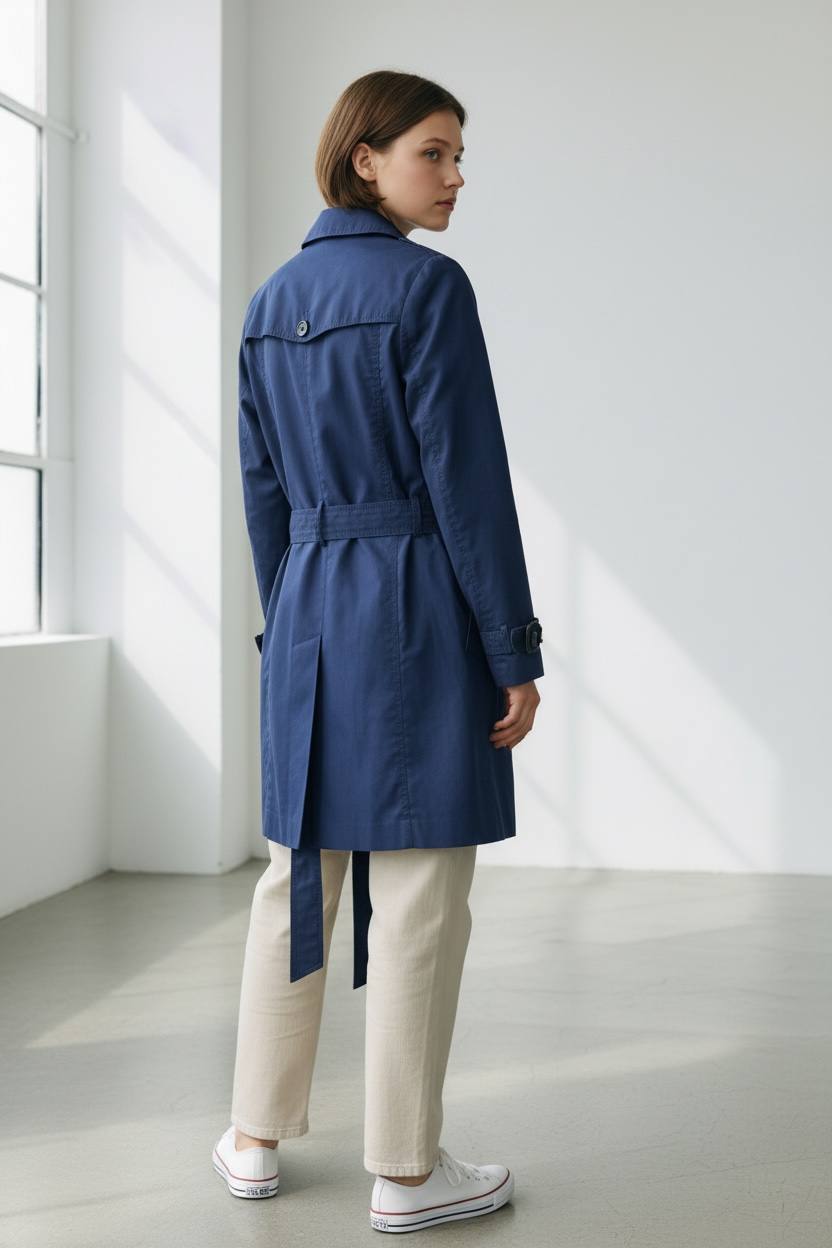 Gabardina con solapa  cinturón