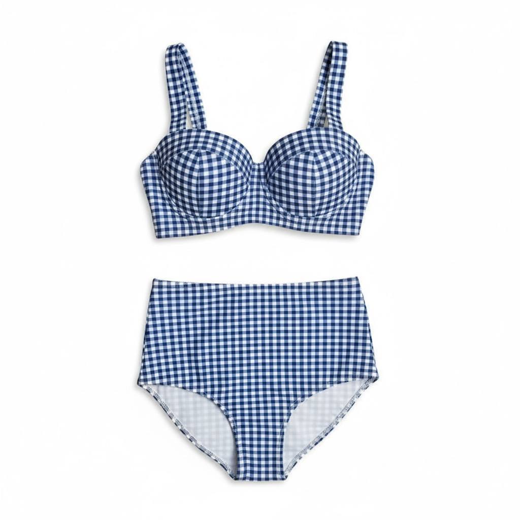 Traje de baño a cuadros