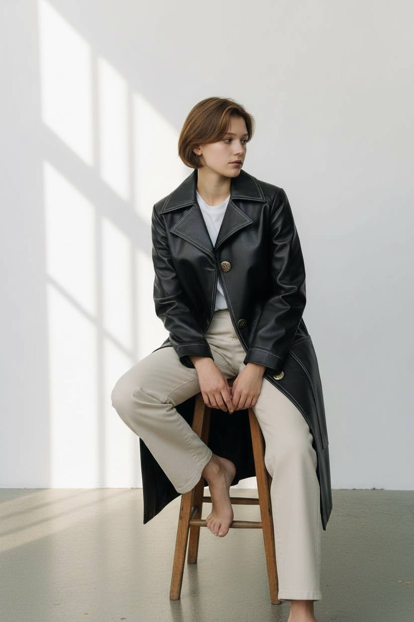 Gabardina de piel de nopal
