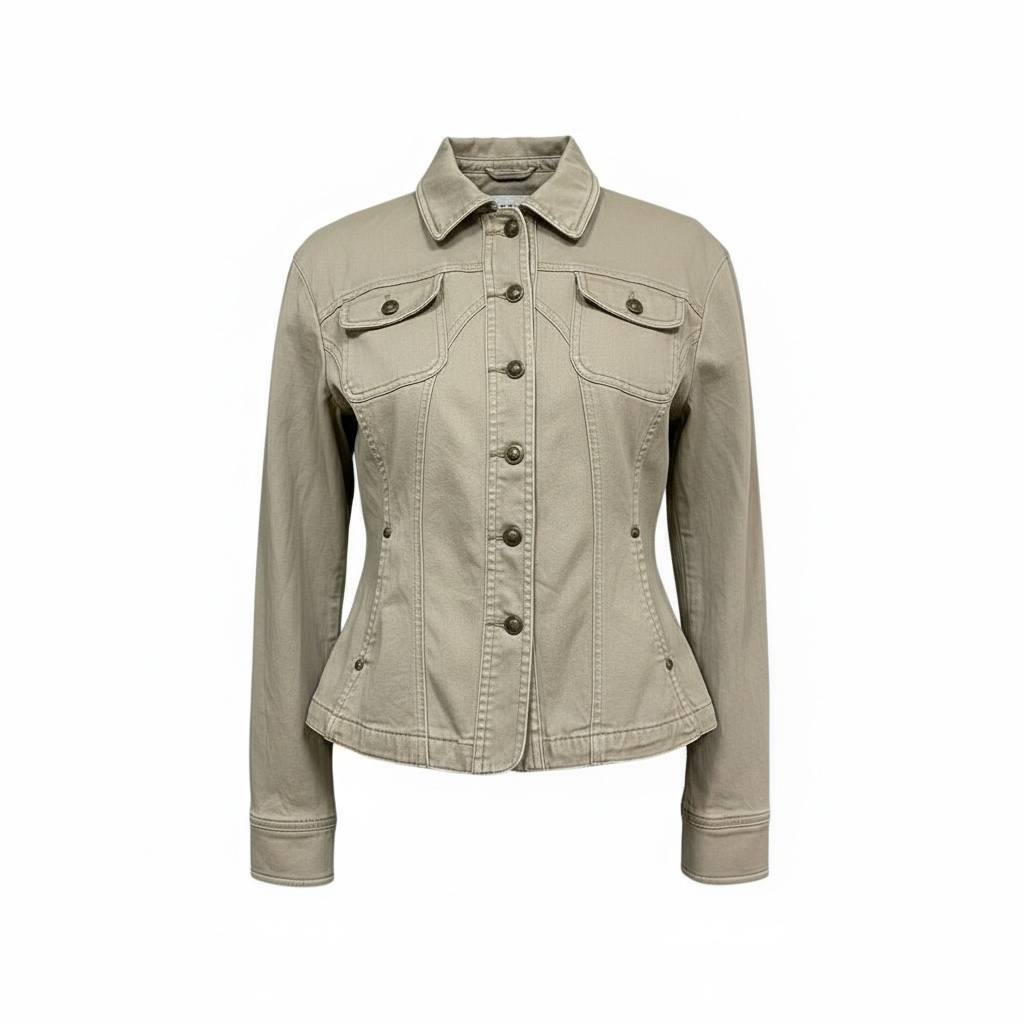 Chaqueta de mezclilla tipo militar
