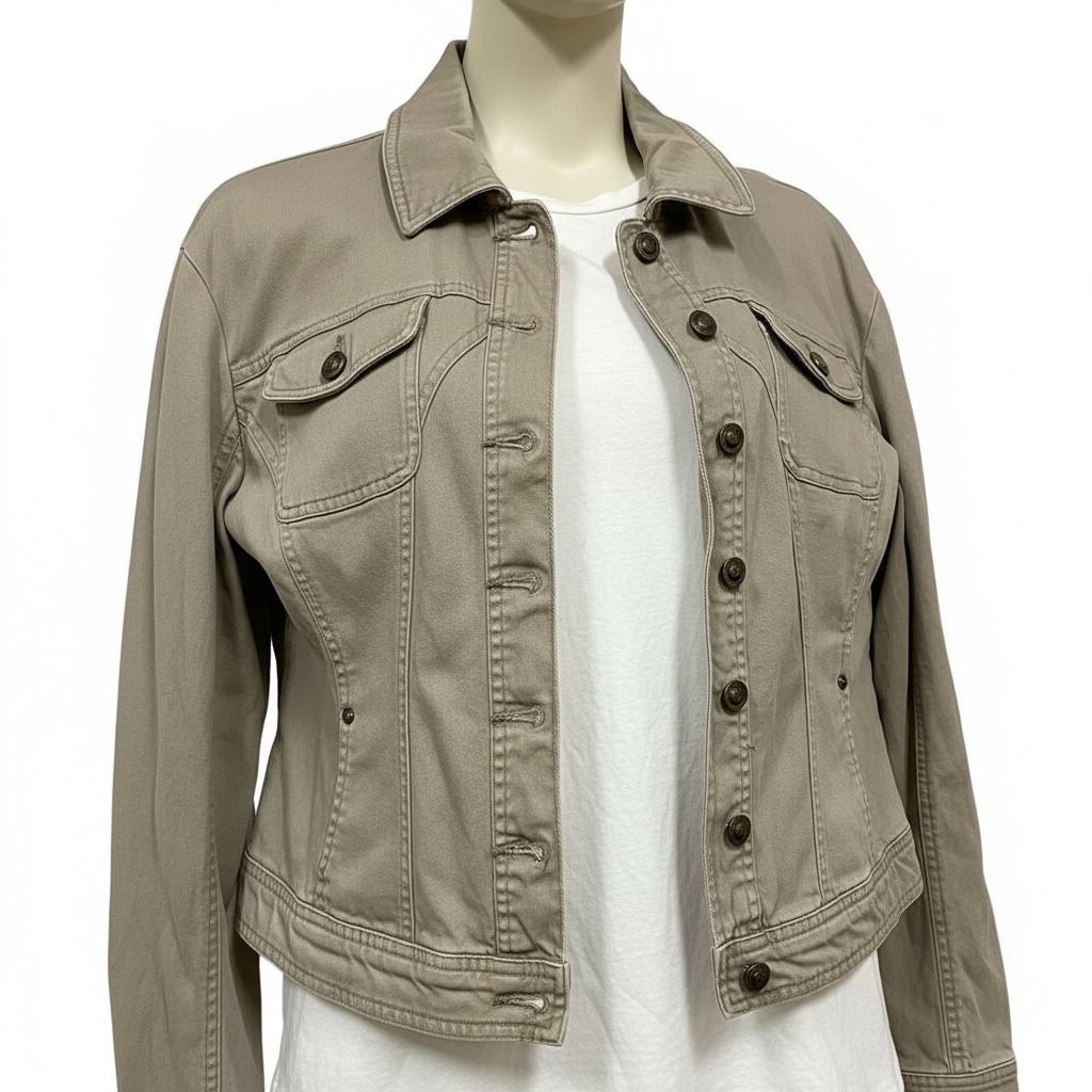 Chaqueta de mezclilla tipo militar