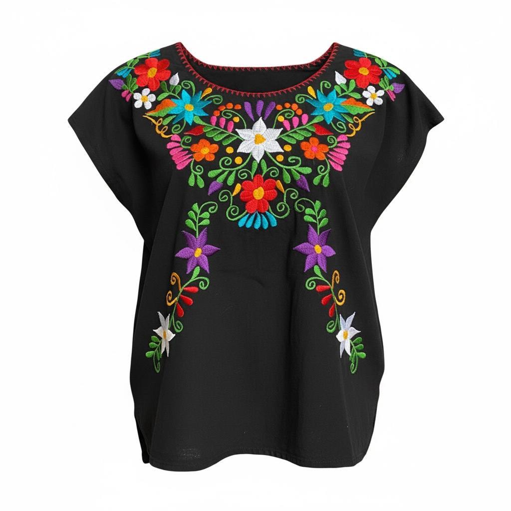 Blusa de algodón con bordado