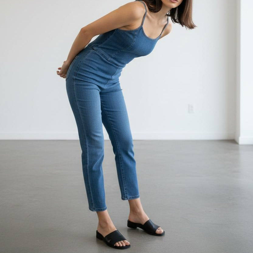 Body Overall de mezclilla delgada