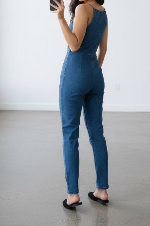 Body Overall de mezclilla delgada