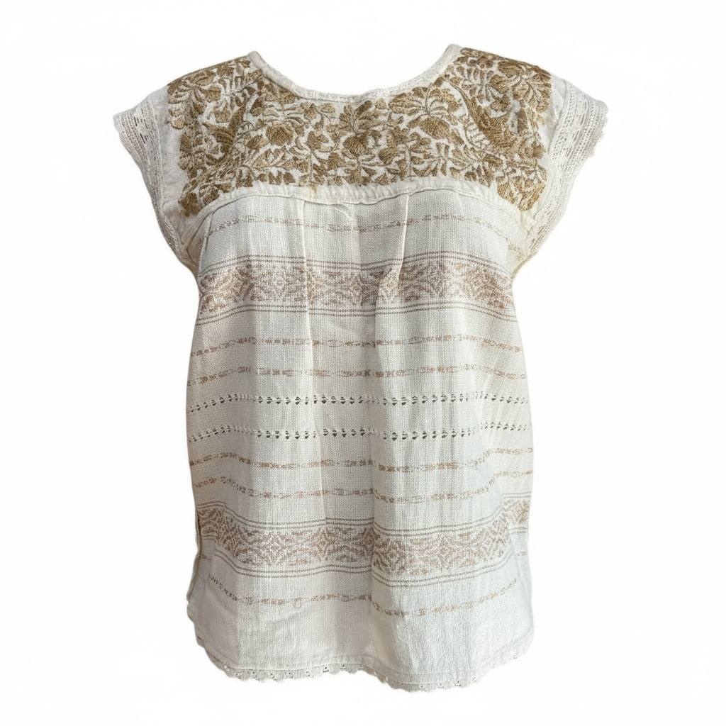 Blusa artesanal bordada a mano
