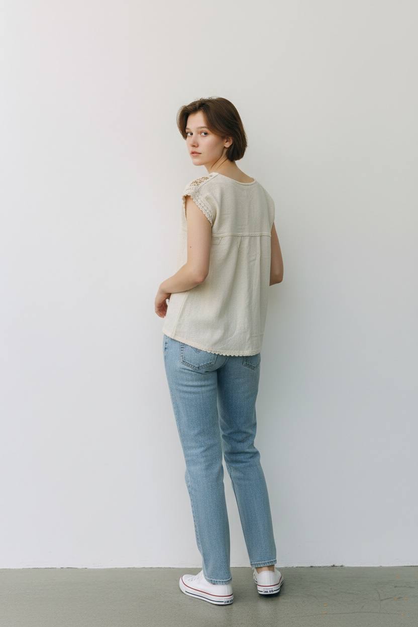 Blusa artesanal bordada a mano