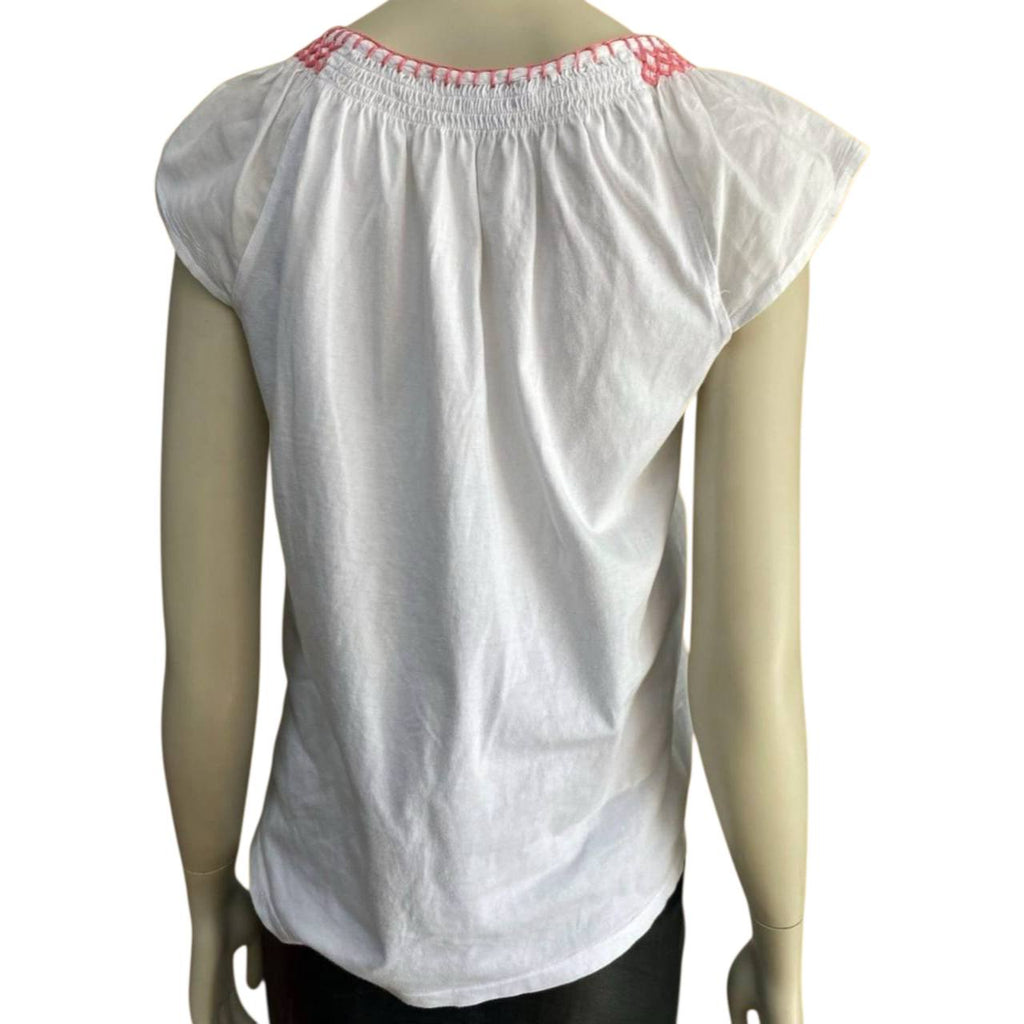 Blusa bordada de algodón