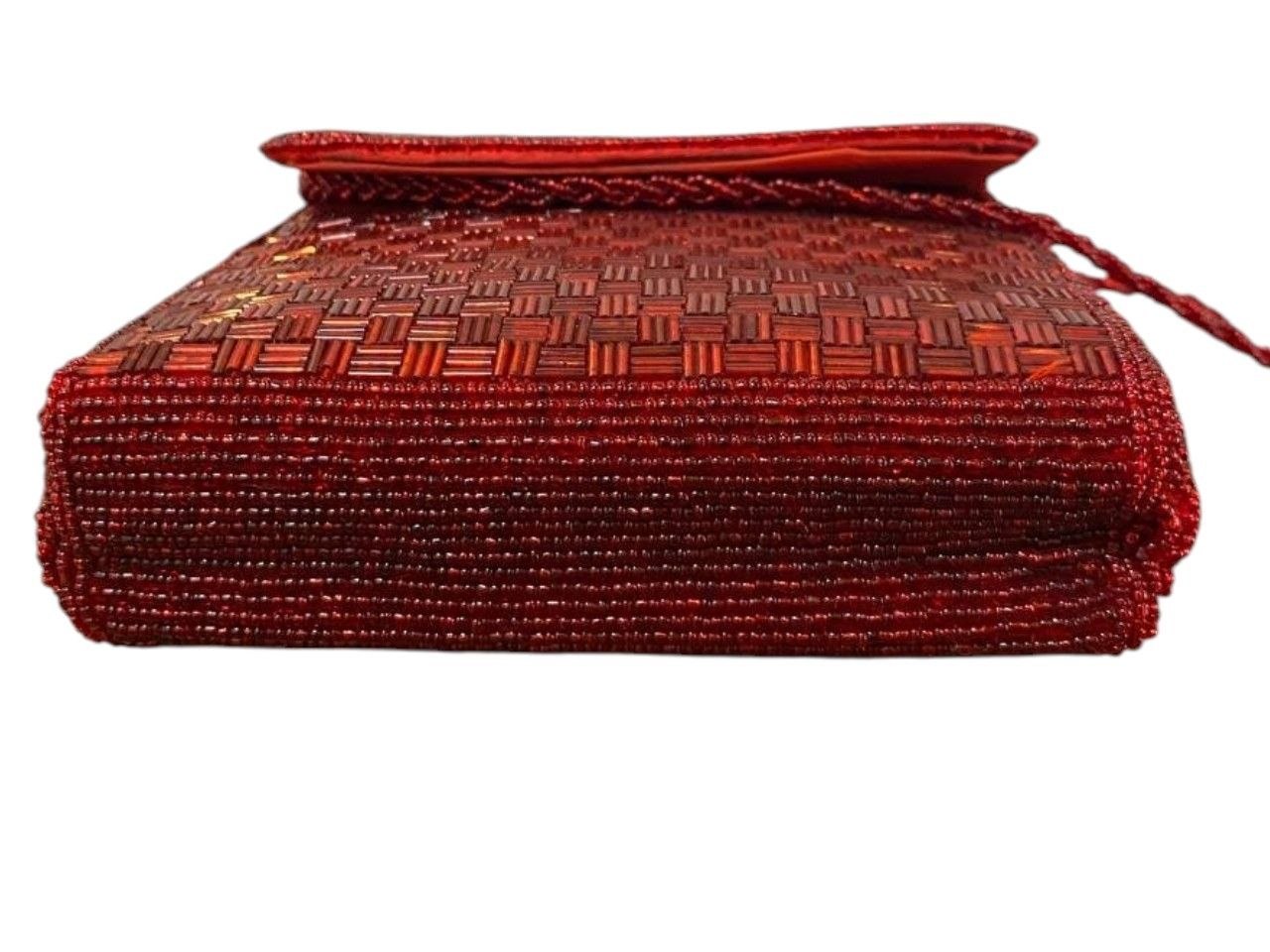 Bolso de mano textil con chaquira